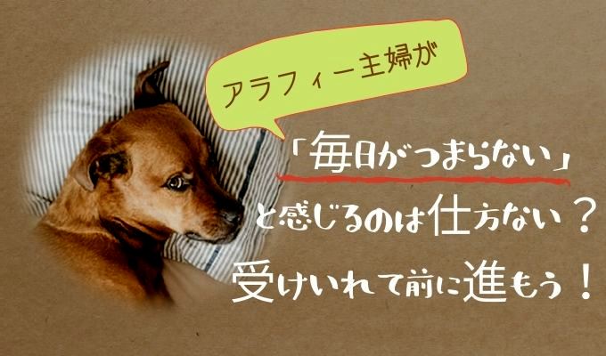 毎日がつまらないと感じる40代50代主婦はある意味当然 受け入れて前に進もう アラフィフ主婦ブログ アラフィーナ